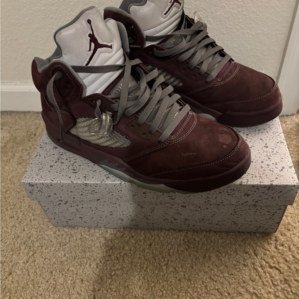 Jordan Brown and Gray Sneakers with Suede Upper